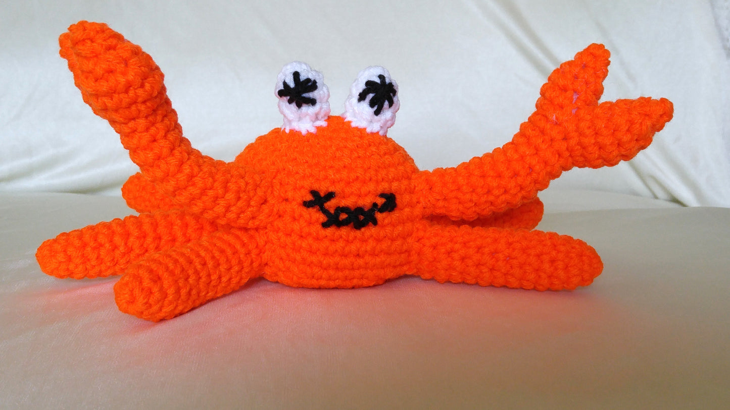 Crochet Amigurumi Orange Crab