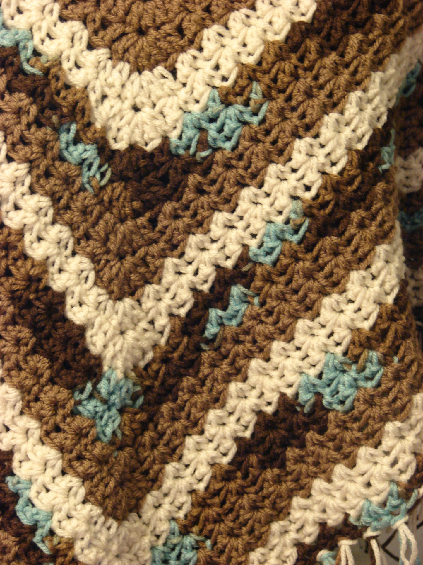 Hand Crochet Earth and Sky Women's Poncho One Size
