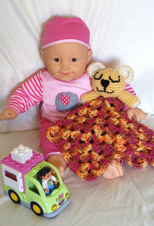 Crochet Animal Buddy Blanket (Bear)