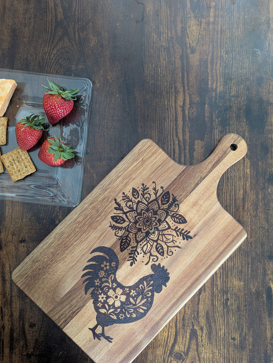 Wood-burned Cutting Board: Kitchen Rustic, Charcuterie Board, Farm Decor